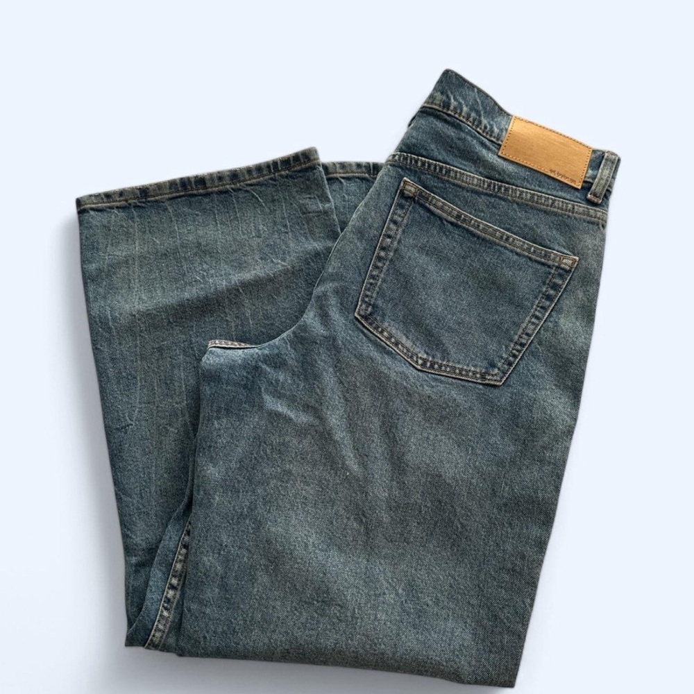 ASOS Design Petite Blue Straight Leg Denim